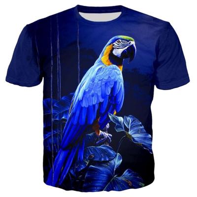 Mode Spaß Vögel Papagei Grafik T-Shirts Männer Sommer Casual Persönlichkeit Tier Muster Gedruckt Kurzarm Streetwear Tees Tops