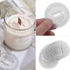 20Pcs DIY Manual Fragrance Candle Stickers Label Cup Sticker Translucent Candle Round Sulfuric Acid Paper Dust Proof Sticker.
