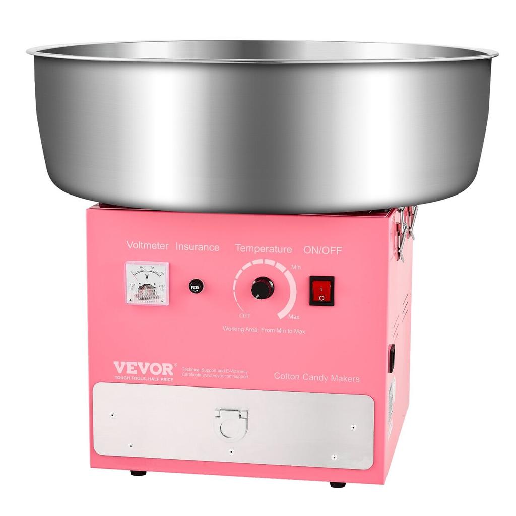 Commercial Cotton Candy Machine Sugar Floss Maker 1000W for Party Pink