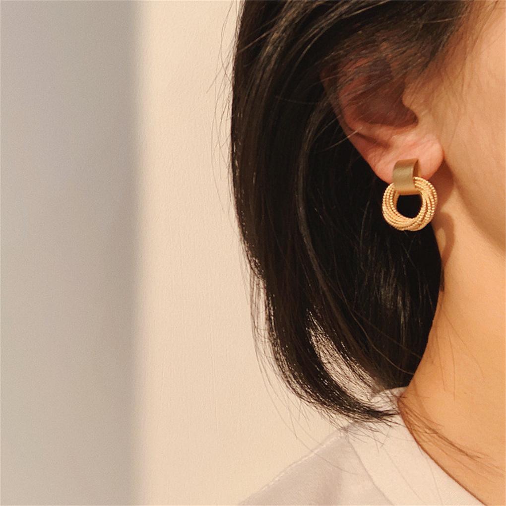 1 Paar Damen Runde Geometrische Ohrringe Kreisförmiger Schmuck Mehrere Kleine Kreise Anhänger Ohren Dekor Geburtstag Dating Ohrring