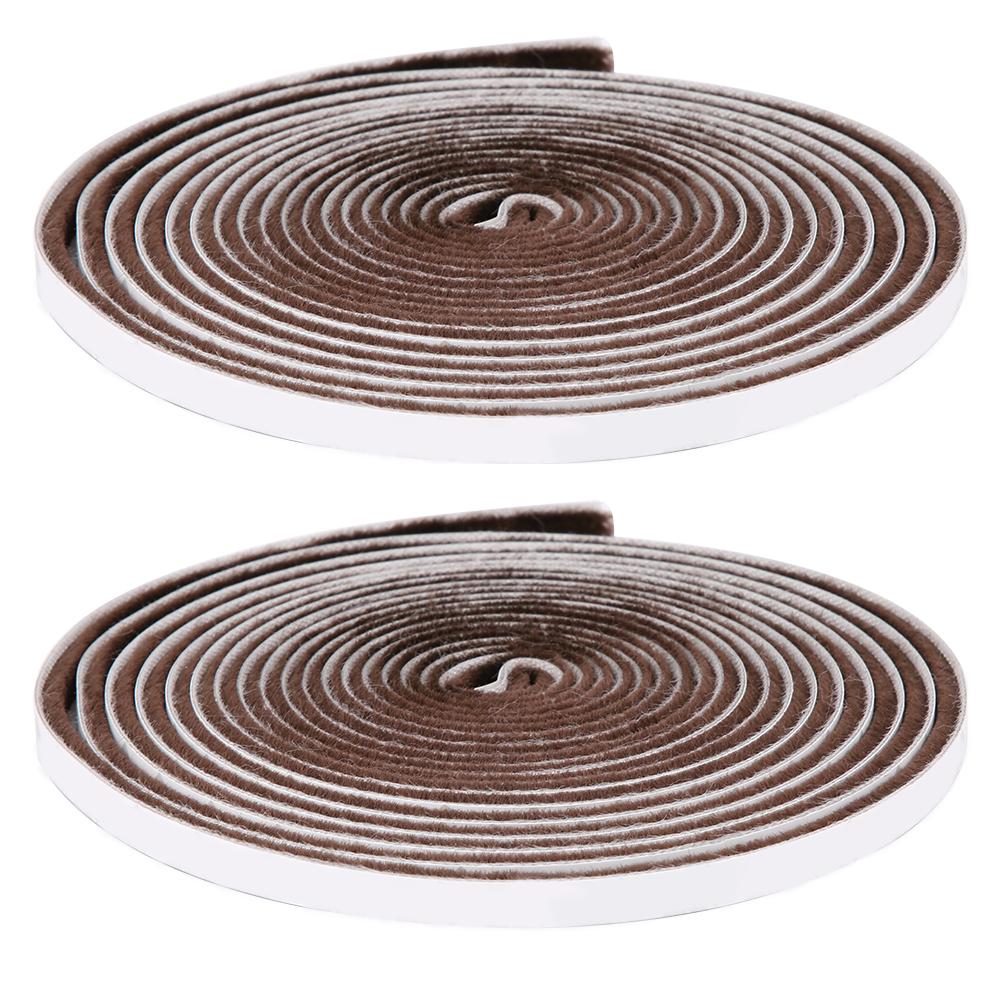 2Pcs 9x5mm Household Dust‑Proof Windproof Door Window Car Self‑Adhesive Sealing Strip