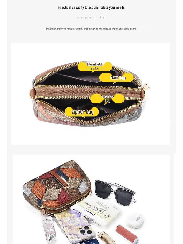 2024 Spring Women's Embroidered Small Crossbody Phone Bag