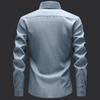 Men's Casual And Trendy Digital Print Gold Thread Striped Long,sleeved Lapel Button,down Shirt