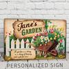 Retro Metall Blechschild - Personalisierte Gartenkneipen Dekoration