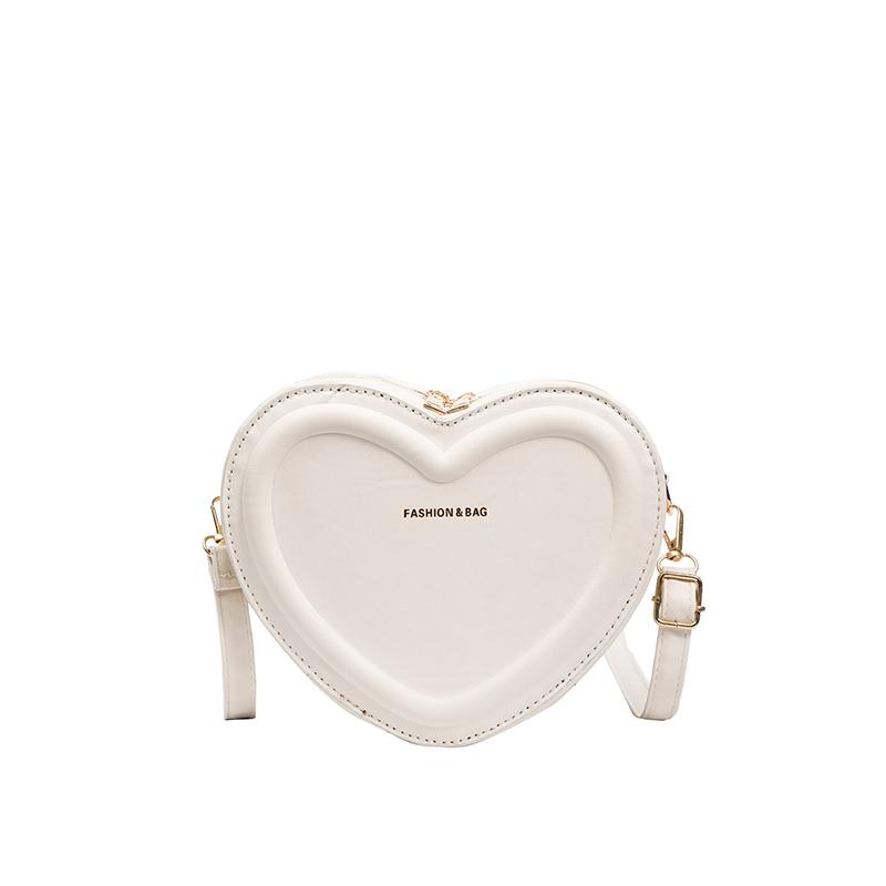 

Модная повседневная женская сумка через плечо из искусственной кожи, однотонная, в форме сердца, с регулируемым ремешком, женская сумка через плечо для выходов на фестивали