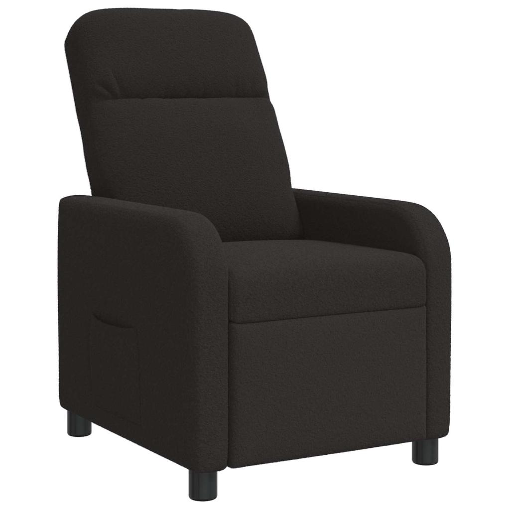 Recliner Chair Black Boucle