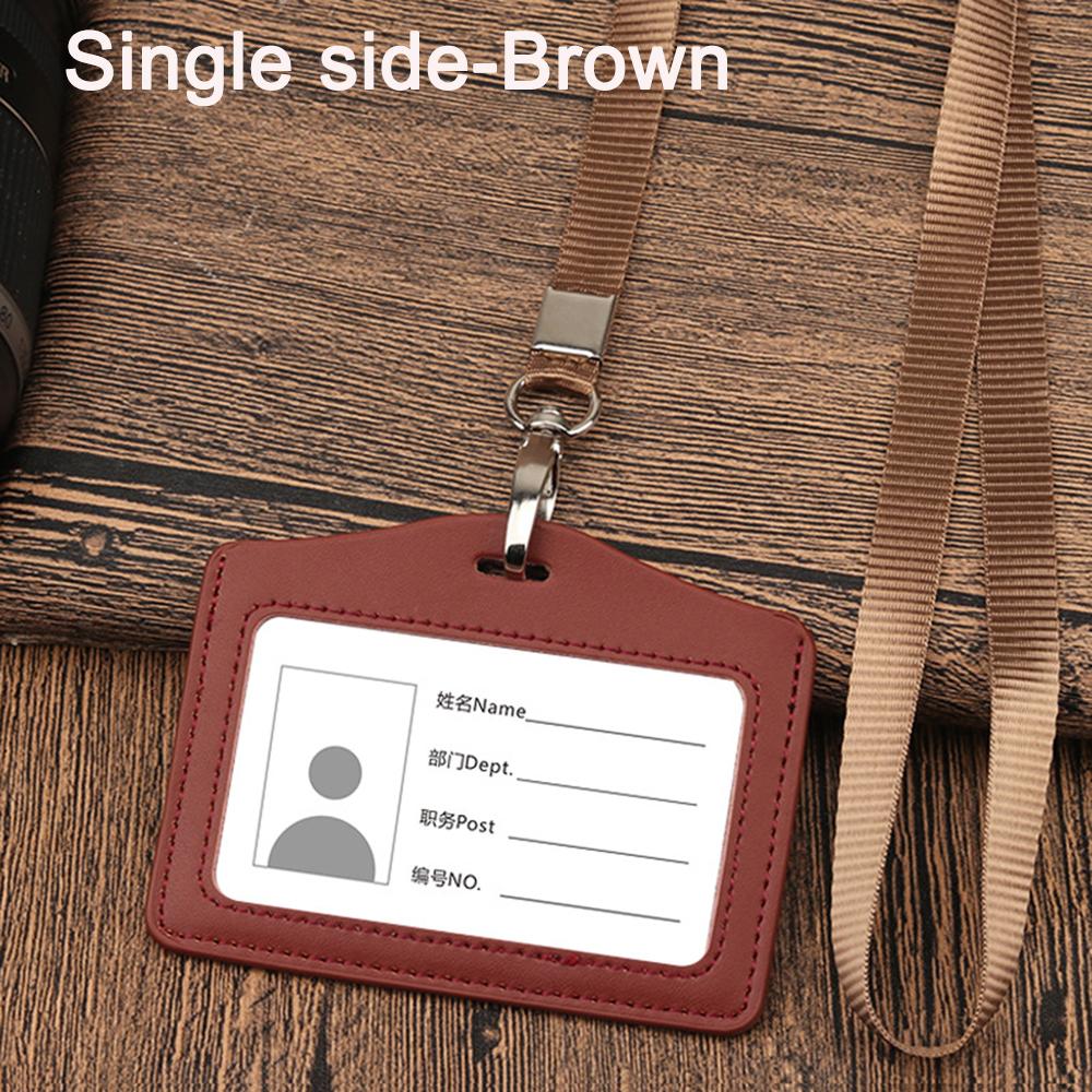 Card Holder Office Business Credit Card Holder With Neck Lanyard Badge Card Case Name ID Card Cover