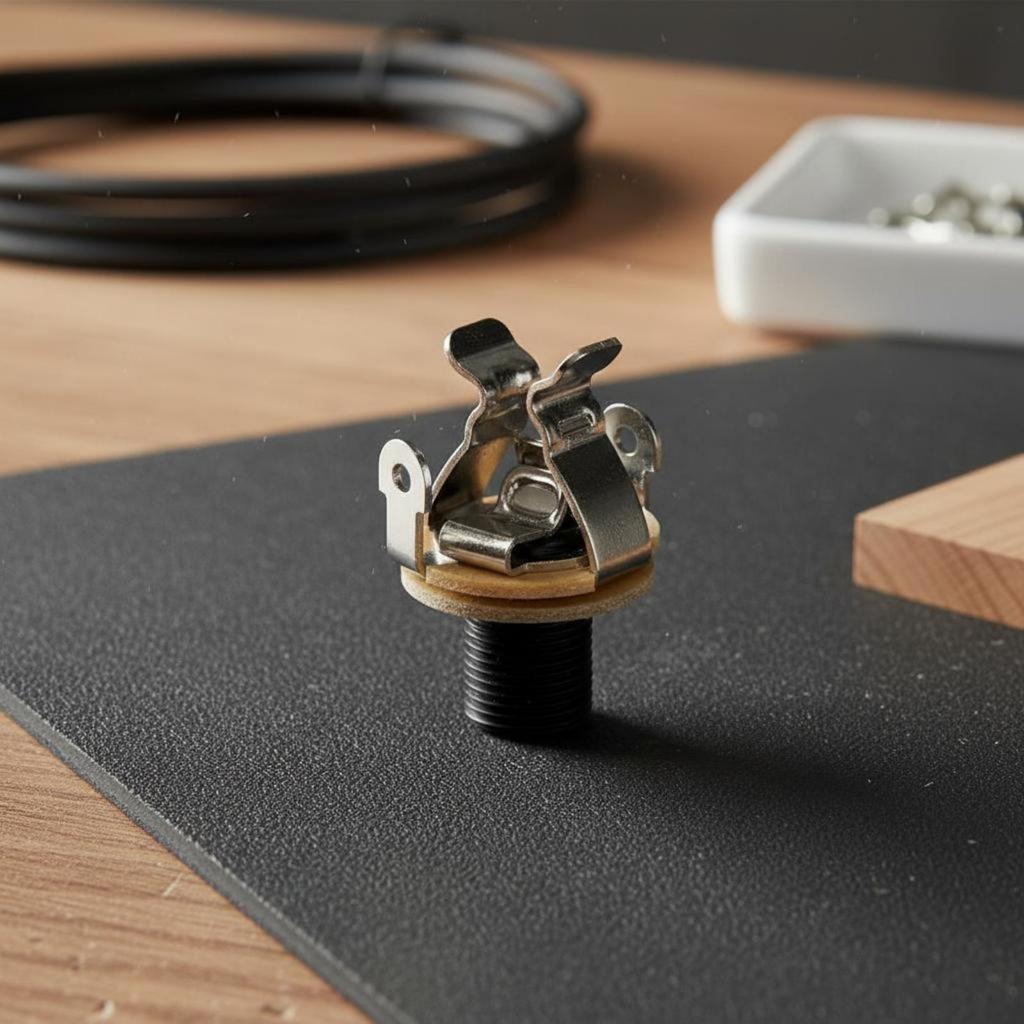 Bass Jack Connector Audio Input/Output Module Musical Instrument Copper Structure Metal Housing