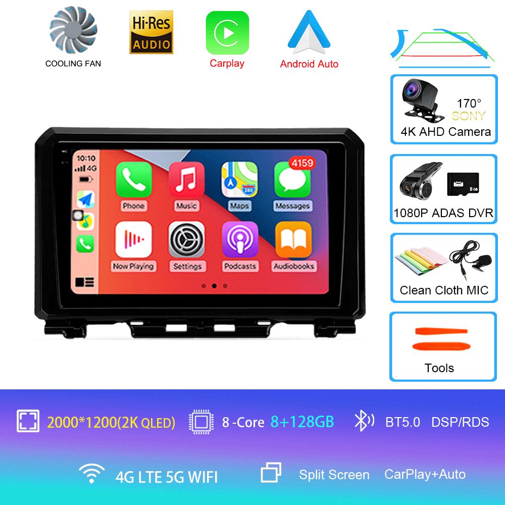 Car Radio Android 14 Carplay Auto For Suzuki Jimny 2018 2019 2020 Multimedia Video Player GPS Navigation DSP 2Din DVD Stereo 4G
