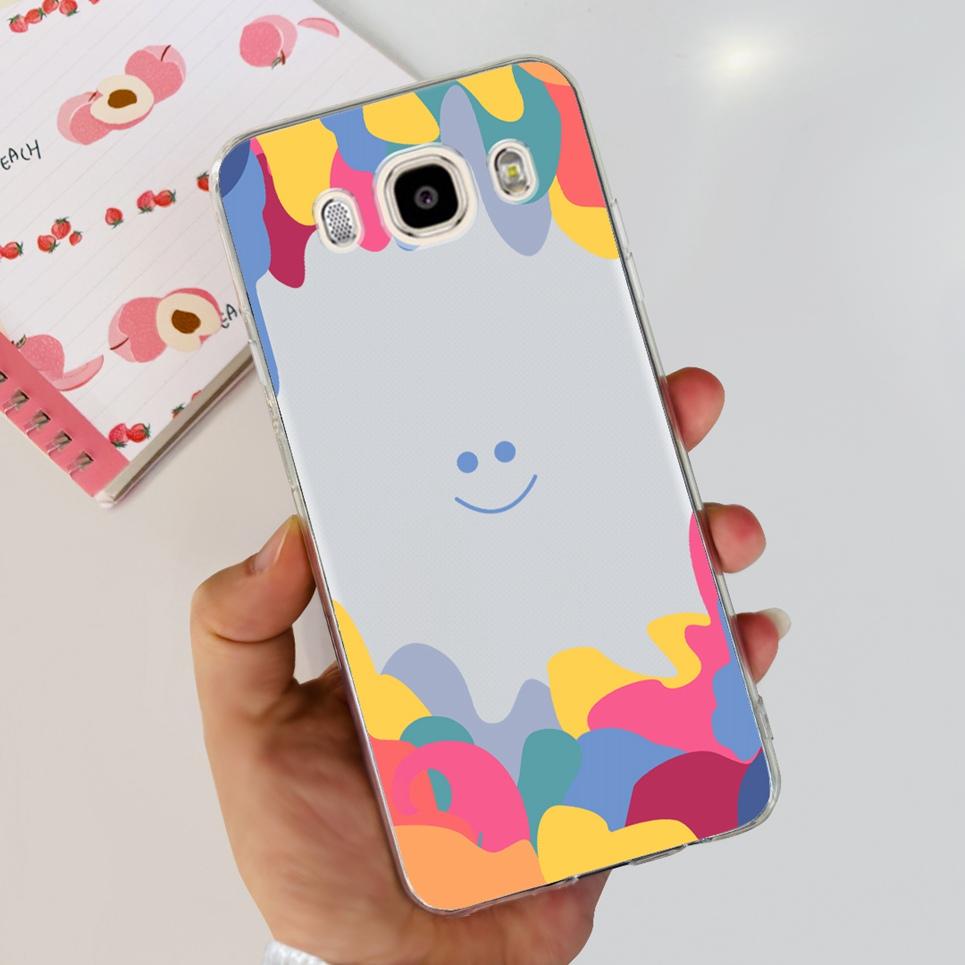 For Samsung Galaxy J5 2016 J7 2016 Phone Case Smiling Astronaut Painting Clear Housing On Samsung J7 2016 J 5 7 Galaxy Bumper