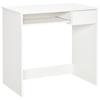 Office Desk, 80x45x75 cm Space-Saving Desk with Keyboard Tray, Document Drawer, White