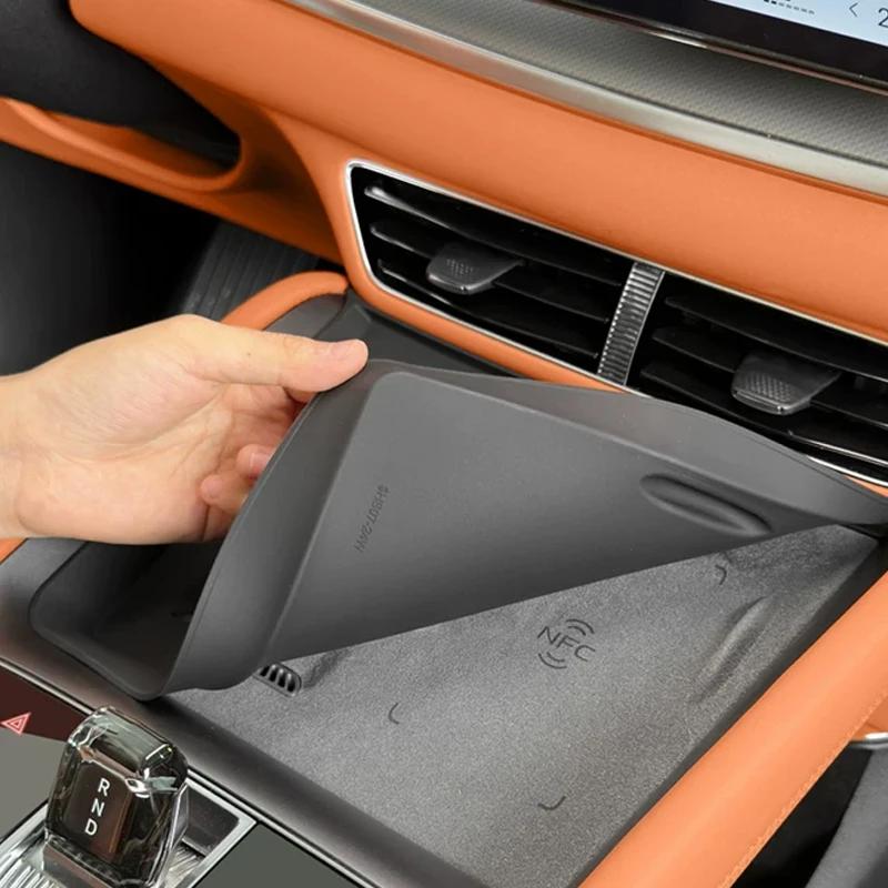 For BYD Sealion 7 2024-2026 Wireless Charging Panel Silicone Mat Dustproof Waterproof Car Interior Accessories