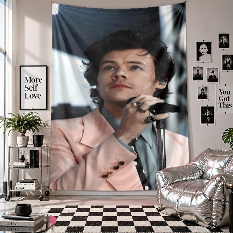 Wall TapestryHarry Styles Art Hanging Cloth Decorative Background Cover for Room Decoration