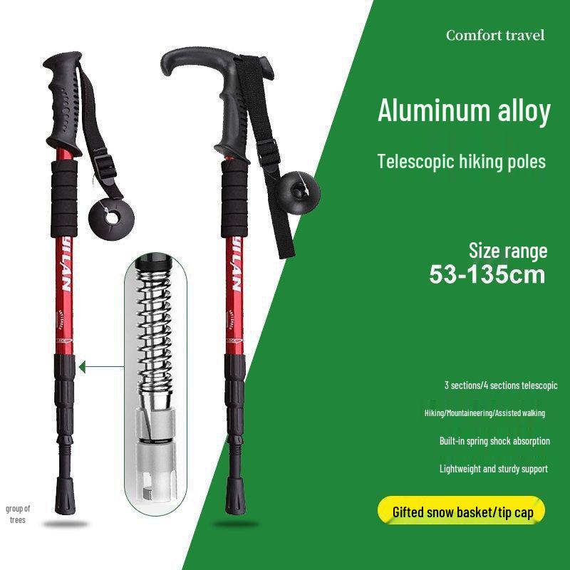 Telescopic Folding Multi-functional Hiking Poles for Men, Women, and Children - Self-defense and Mountain Climbing Walking Sticks by Chun Chu.