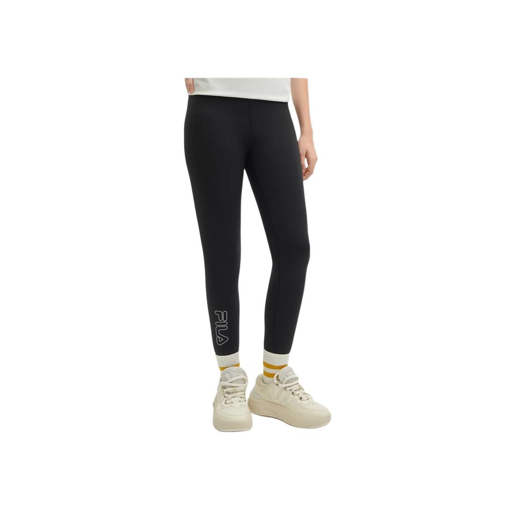 New FILA Dragon Series Leggings Women's Jet Black F11W419601FBK
