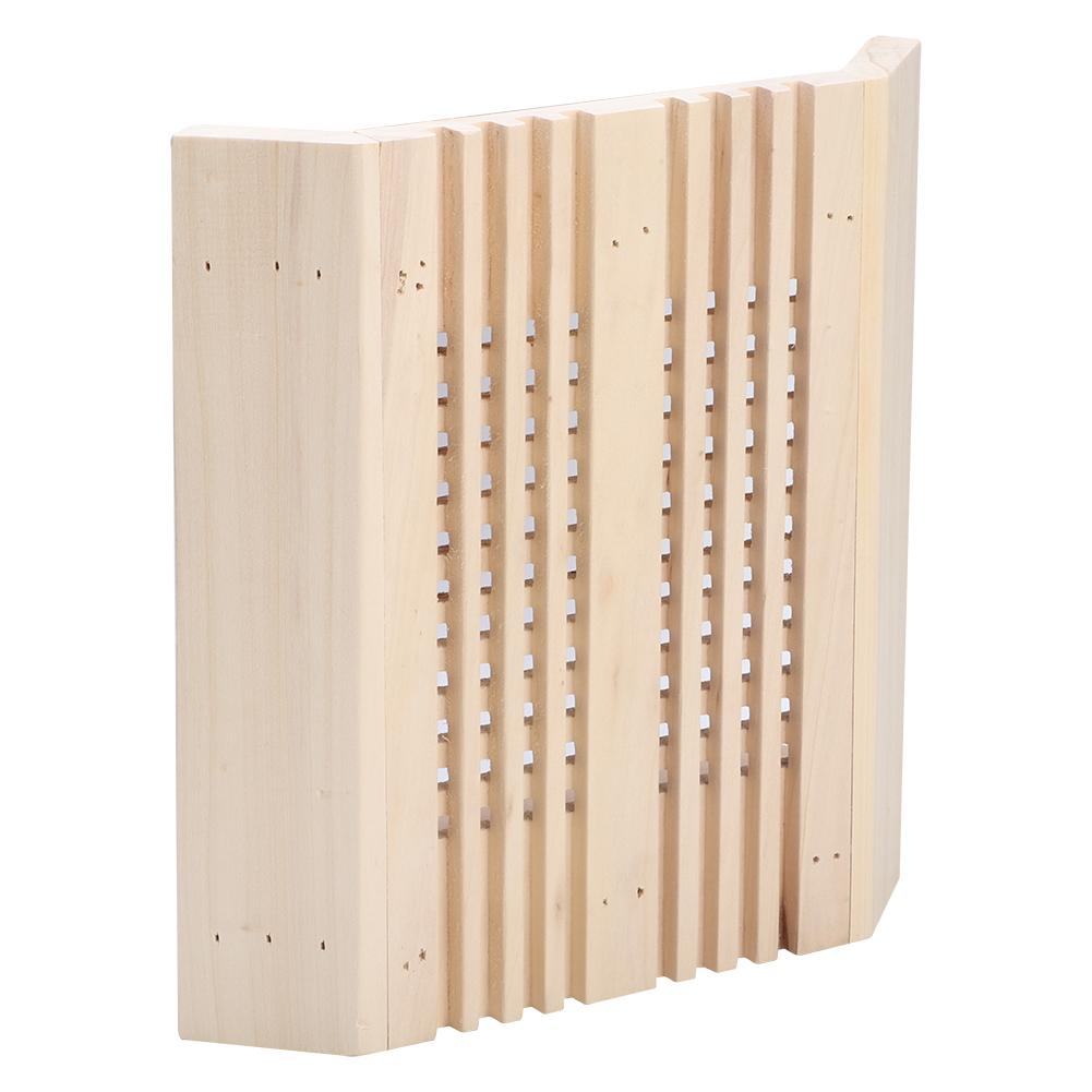 Saunová místnost Čtvercové dřevěné rohové stínidlo Kryt světla Saunové příslušenství