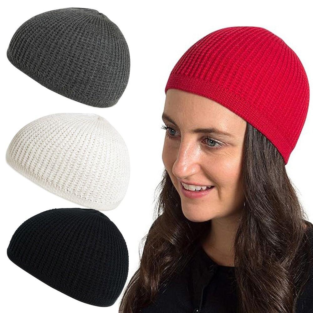 Casual Beanies Cap Solid Color Skull Hat New Kufi Cap  Men