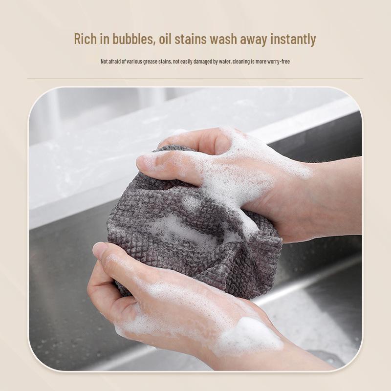 Durable Cotton Wiping Cloth for Stain Removal and Pot Scrubbing, Replaces Steel Wool, Kitchen Towel