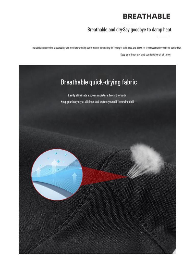 Men's Autumn/Winter Outdoor Windbreaker Softshell Pants - Fleece-Lined, Warm, Breathable, Straight-Leg Design.