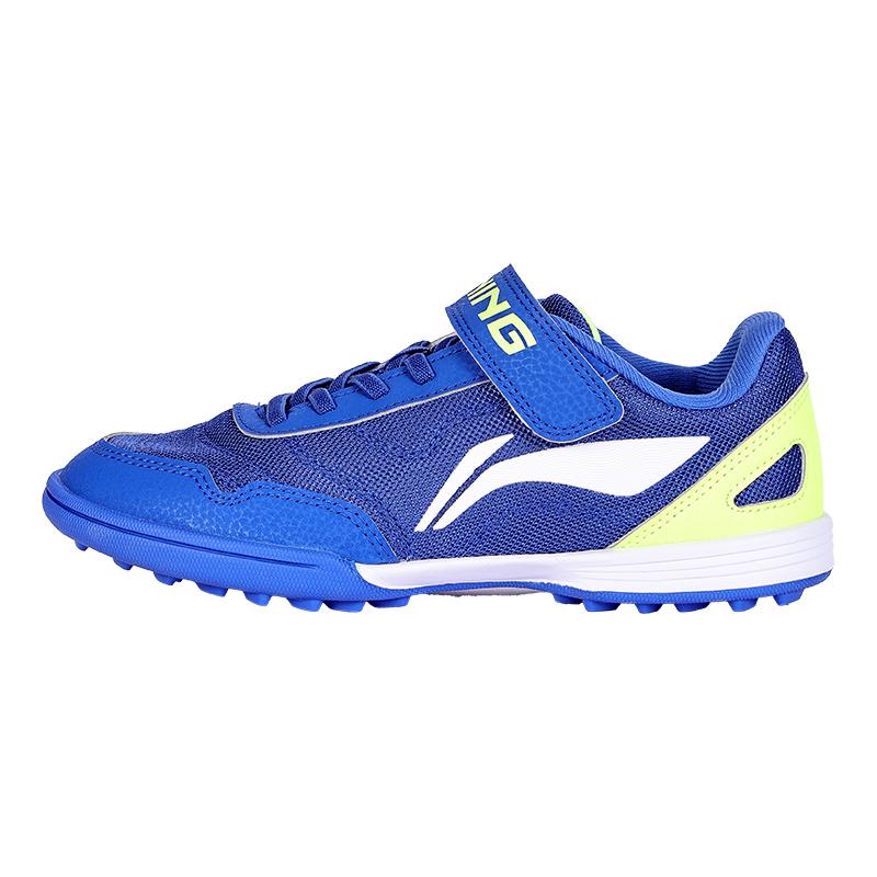 Li Ning Kids Football Cleats Comfortable Non-Slip Durable Breathable Low Top Kids Football Shoes Fluorescent-Yellow Green YKGV001-1