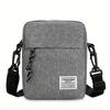 Herren Stilvolle Graue Nylon Umhängetasche - Kompakte Lässige Schulter Messenger mit Verstellbarem Riemen & Mehreren Reißverschlusstaschen für den Täglichen Gebrauch