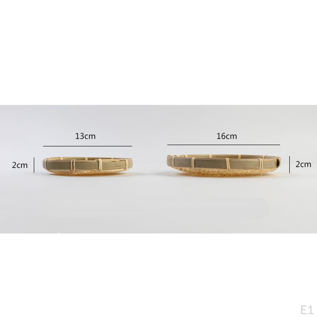 Kulatý Bamboo Sieve Cedník na suchou nádobu barva, 13×2 cm