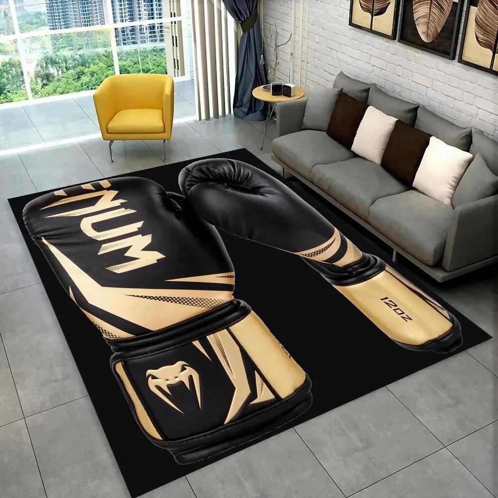 3D Boxing Gloves Boxer Fight Area Rug Large,Carpet Rug for Living Room Bedroom Sofa Doormat Decoration,Kids Non-slip Floor Mat