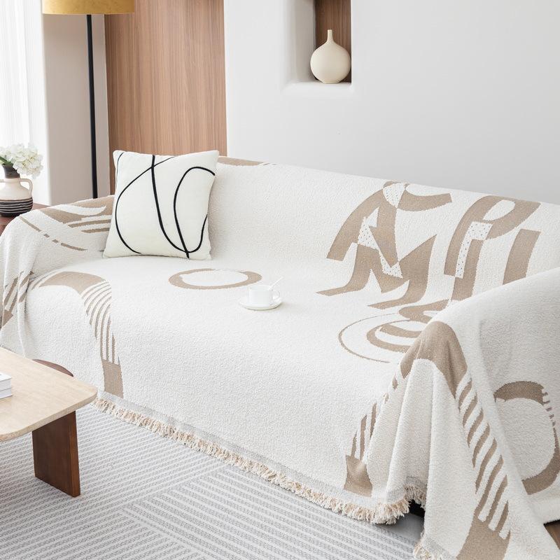 

Plush Living Sofa Towel One-piece Complete Package Cloth Universal Towel Cushion Against Cat Scratches Blanket Thick Warm Carpet Winter 180x130cm1pcs