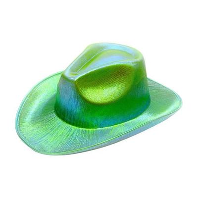 Halloween Carnival Party Pink and Colorful Hats, Holiday Party Dance Props Neon Flash Magic Cowboy Hats