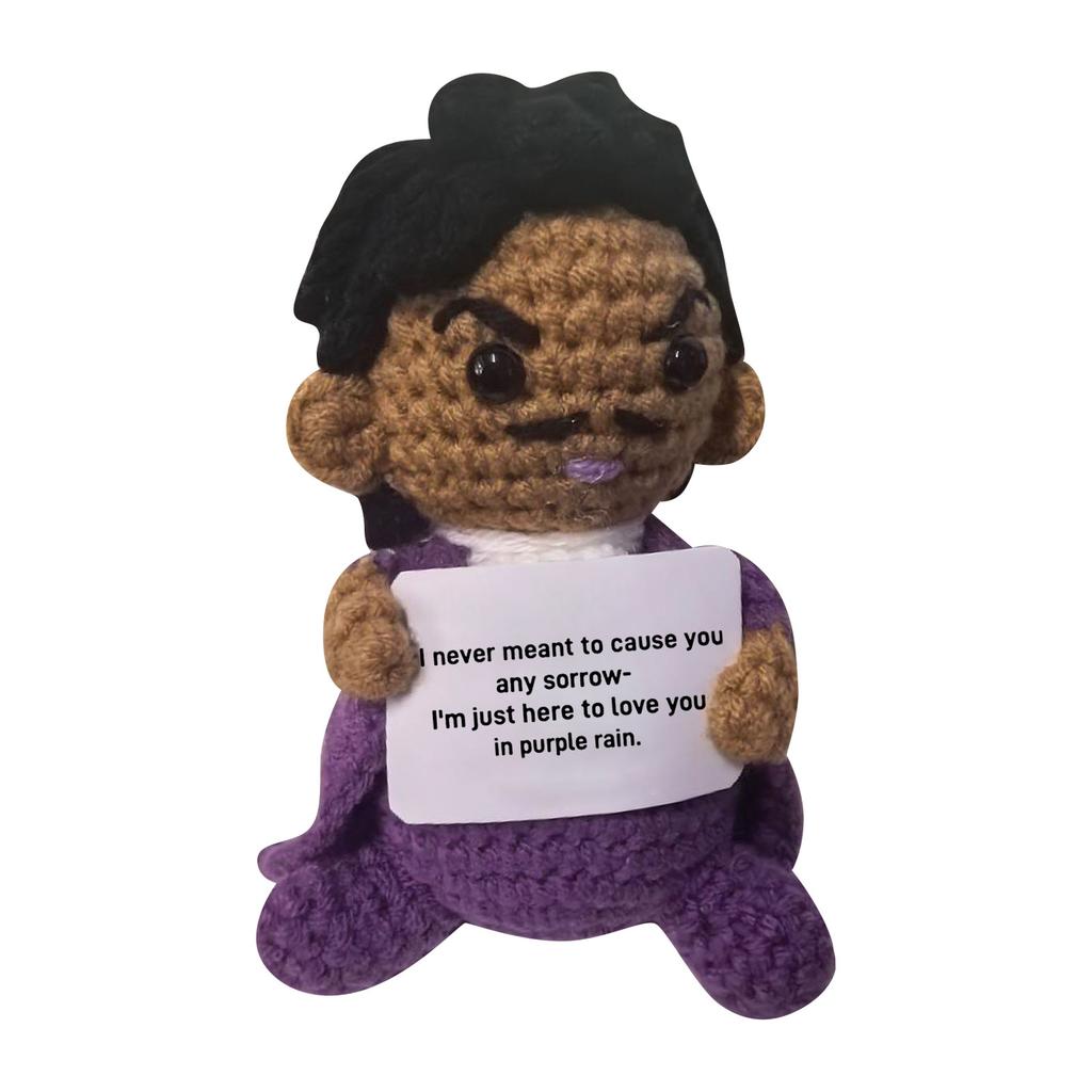 Handmade Wool Knitted Ornaments, Cute Positive Energy Funny Doll Ornaments