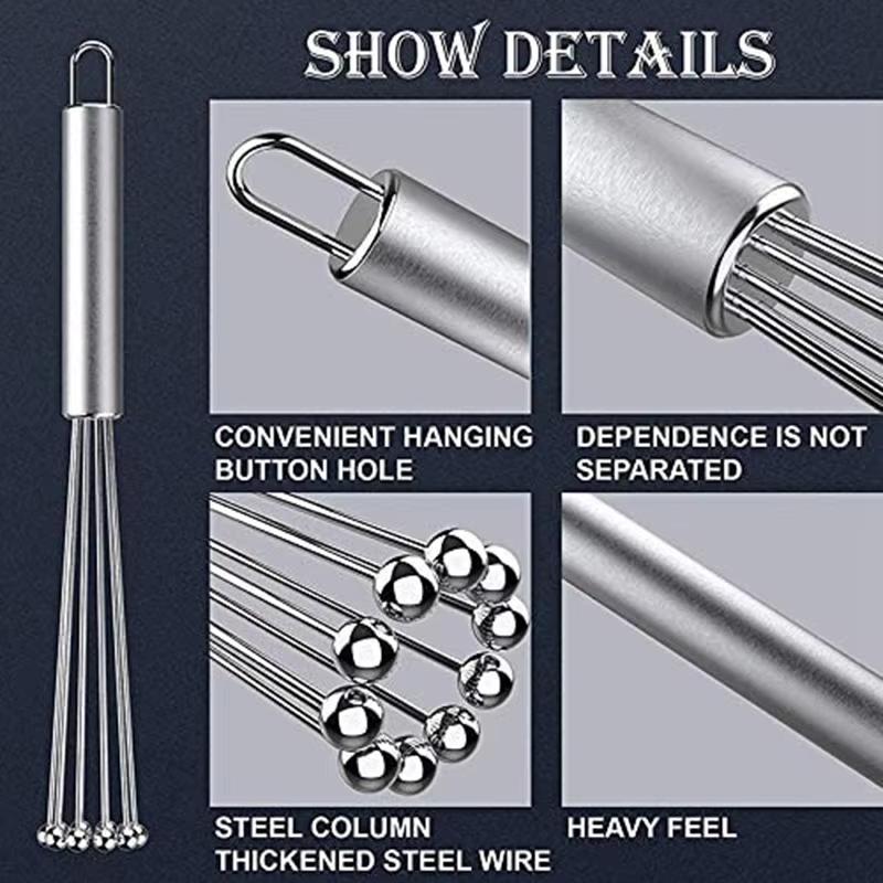 12palcová nerezová kulová šlehací metla drátěná šlehací metla na vejce Kuchyňské šlehací metly na vaření Míchání Šlehání Šlehání Šlehací metla na vejce Nástroj na pečení