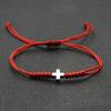 Unisex Handmade Red Rope Cross Bracelet - European & American Style