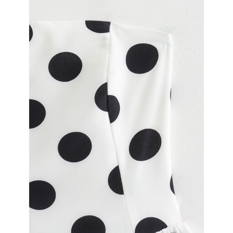 Kaslead New Arrival Women's Clothing Fashion Style Fashion Slim Fit Slimming Polka Dot Tube Top Short Type Tops