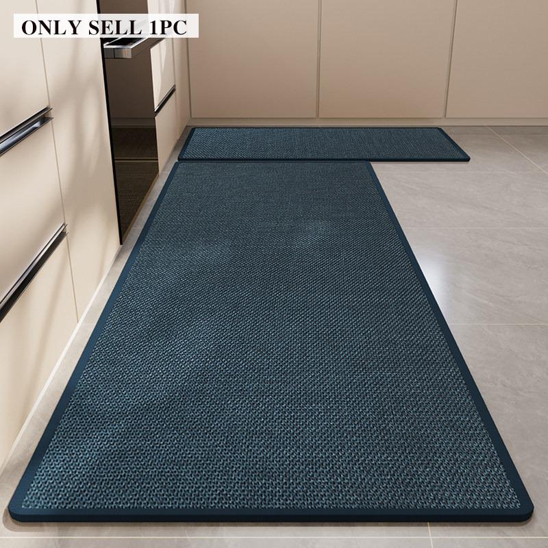 Kitchen Floor Mat Stain-resistant Wear-resistant Foot Mats Minimalist Solid Color Carpet Long Runner Rug Home Decor Rugs