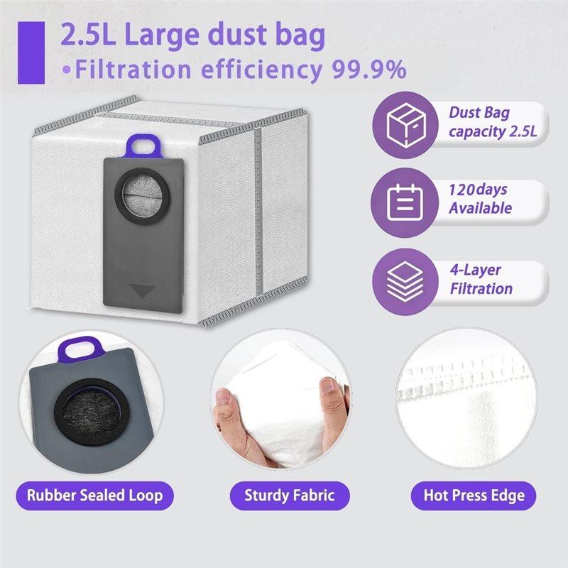 A71G-Replacement Parts Kit For NARWAL Flow 1 Robot Vacuum Cleaner Includes Main Brush, Mop Cloth, HEPA Filter Accessory