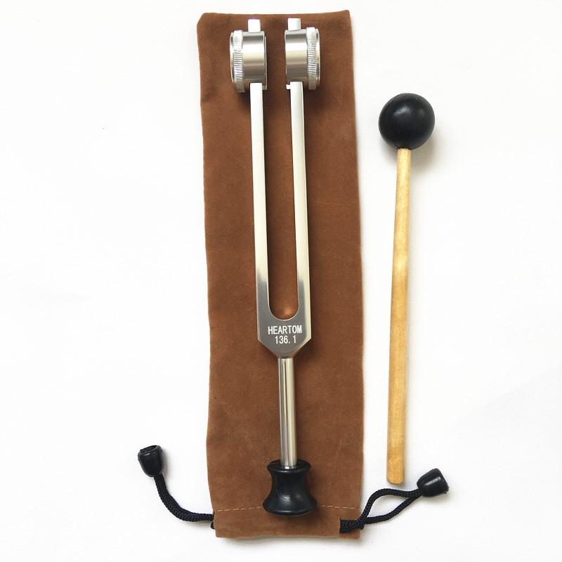 136.1HZ Tuning Fork Stainless Steel Massage Tuner Hammer Healing Sound Percussion Yoga Meditation Musical Instrument Tuning Fork