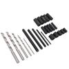 25 Pcs Screw Extractor Set High Hardness Steel Easy Out Broken Bolt Extractor Kit with Storage Case