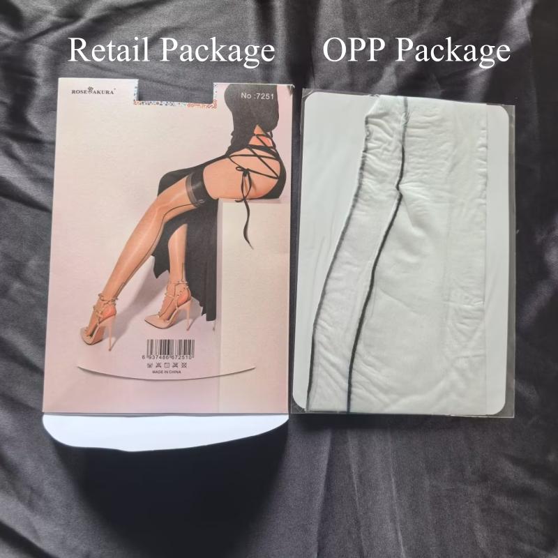 Women Sexy Cuban Heel Back Line Seamed Thigh High Stockings For Garter Belt 5D Oil Glossy Silky Transparent Pole Dance Clubwear