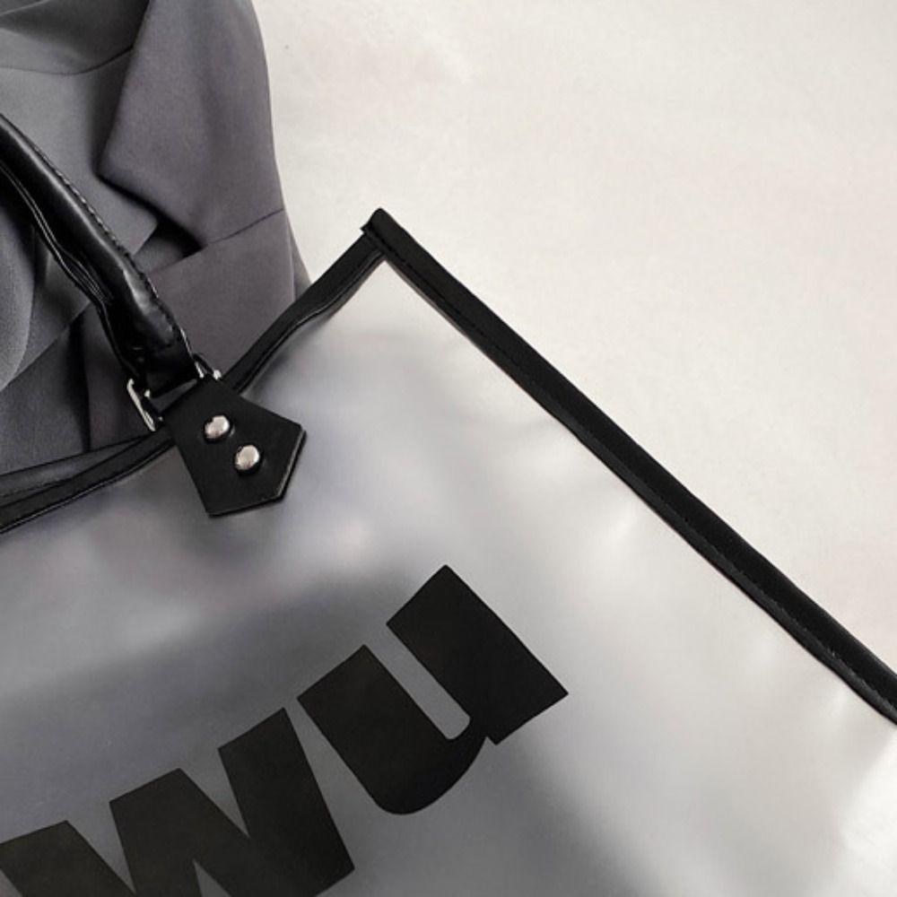 Mit Innentasche Transparente Gelee-Tasche Große Kapazität PVC-Verbundstoff-Tragetaschen Schule