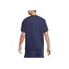 Nike Outdoor Fitness Training Letter Embroidery Design Crew Neck Pullover Short Sleeve T-Shirt Men Tops Dark-Blue HF0847-410