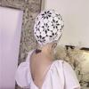 Vintage Lace Trim Hollow Breathable All-Season Versatile Elegant Cotton Thread Turban Hand-Knit Crochet Hat