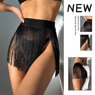 Tassel Fashion Skirt Beach Swimming Trunks In Europe and The United States Package Hip High Waist Holiday Bikini Swim Skirt