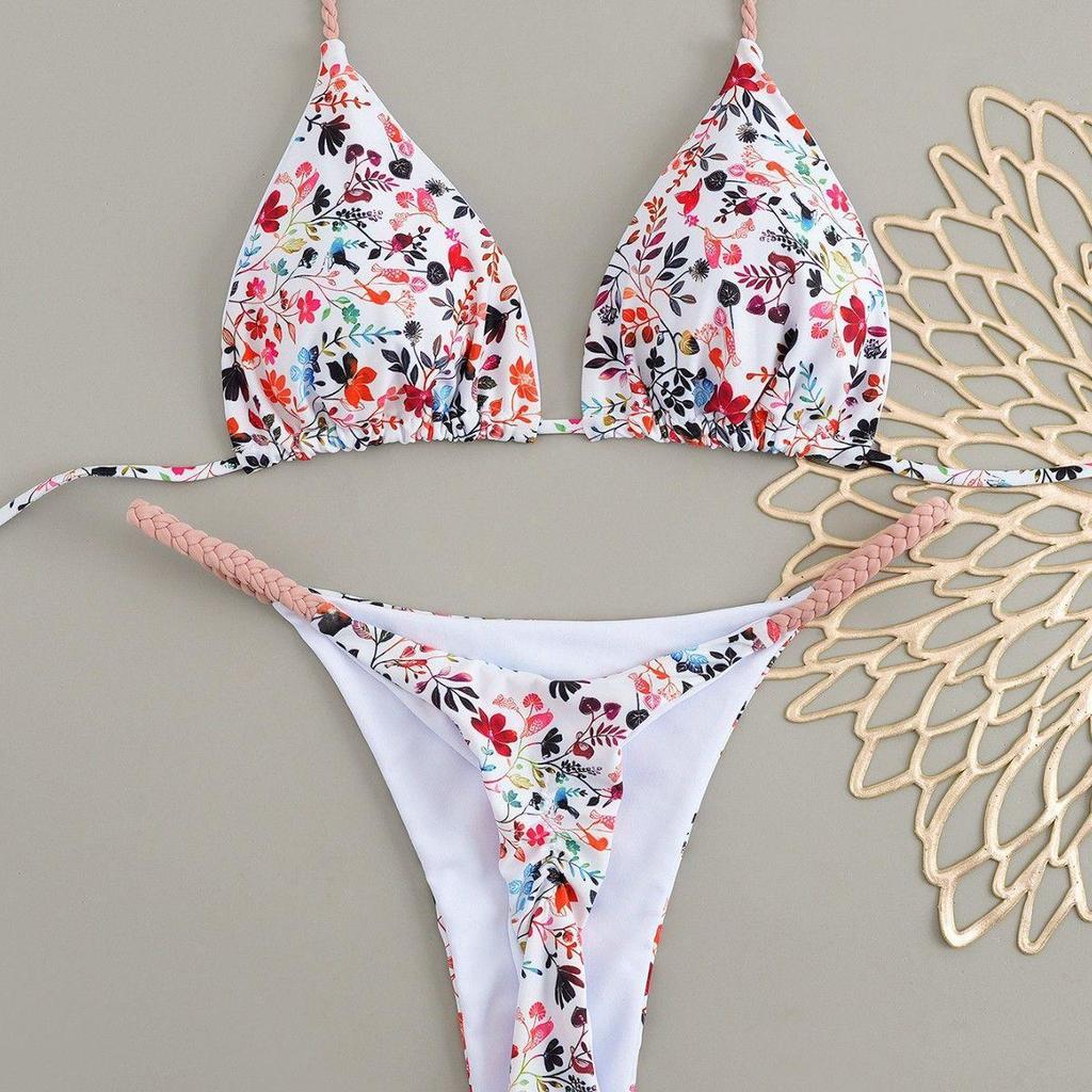 Wishbiki Europäischer & Amerikanischer Push-Up Geflochtener Bikini - Sexy Geteilter Strand-Badeanzug aus Brasilien