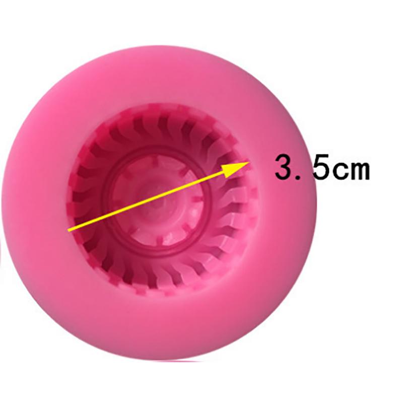 3D Tires Wheel Silicone Mold DIY Sugar Chocolate Fondant Cake Cupcake Baking Mould
