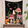 Tarot Mushroom Moon Star Tapestry