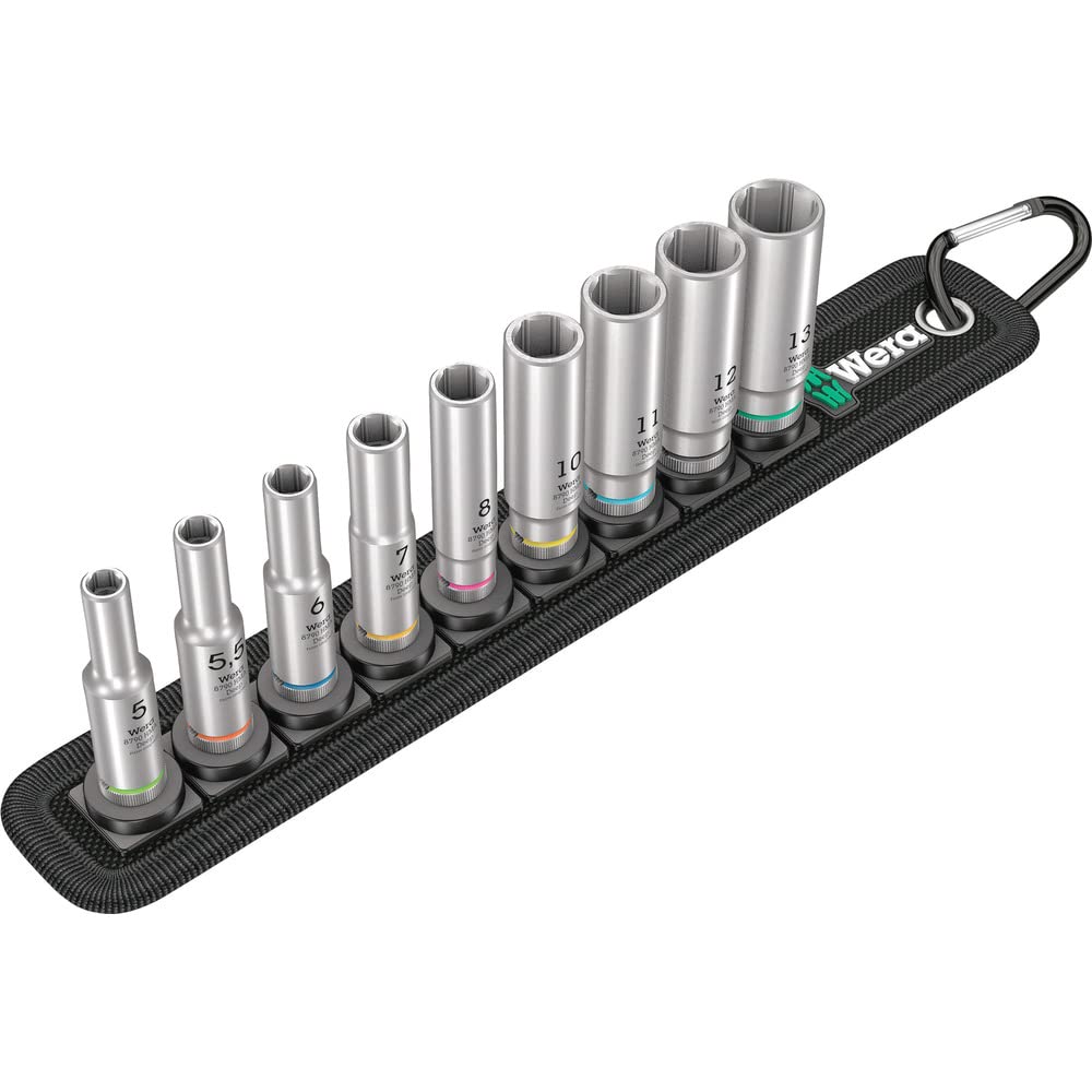 

WERA Drive Hex Deep Socket Set 1/4-inch 9-Piece (004525)