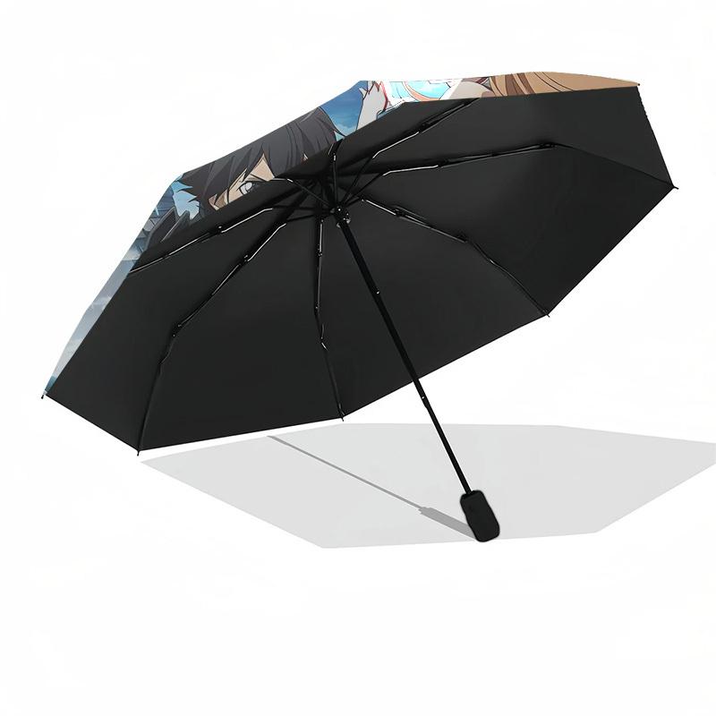 Sword Art Online Alicization Automatic Opening and Closing, 8 rib Structure Portable Umbrella, Suitable for Men and Women in All Seasons Pe