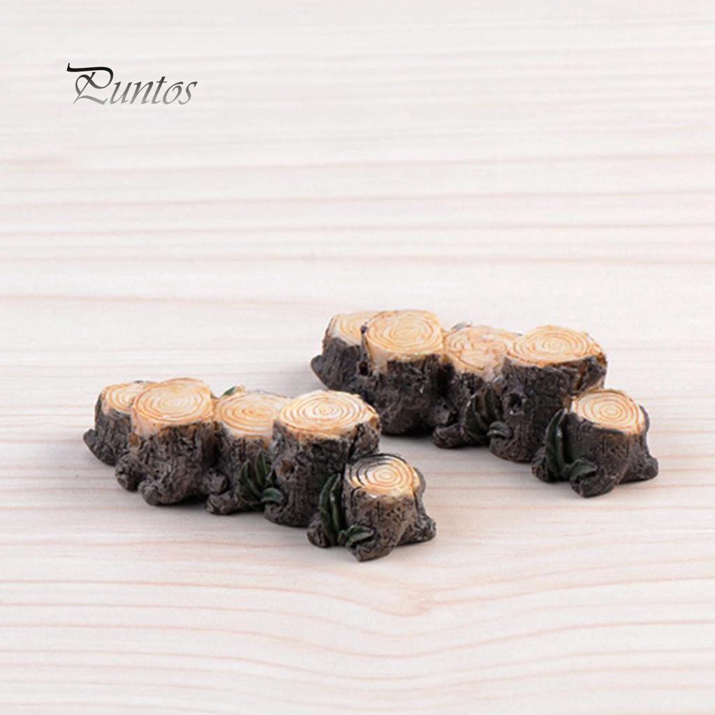 Miniature Resin Stump Micro Landscape Fairy Garden Mini Ornament Dollhouse Decor