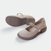 Mary Jane Shallow Single Shoes Women 2025 New Retro Soft Leather Inner Height Increase British Small Leather Shoes Fairy Small Size 3233