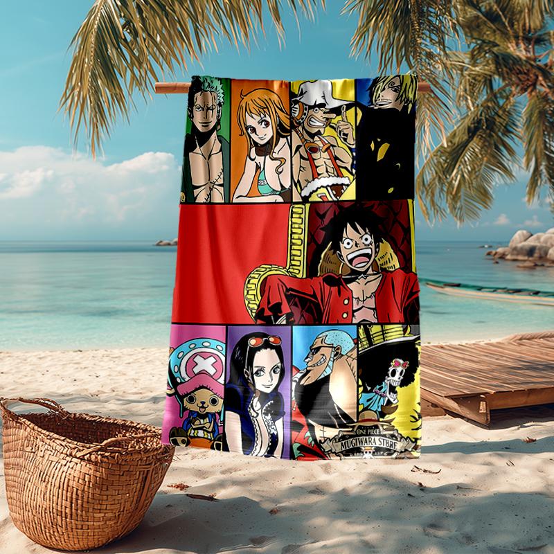Ultra-Soft Beach Towel with One Piece Theme,Ideal for Pool - Camping, Diving - Perfect Travel Essential, Vibrant Beach Towel.